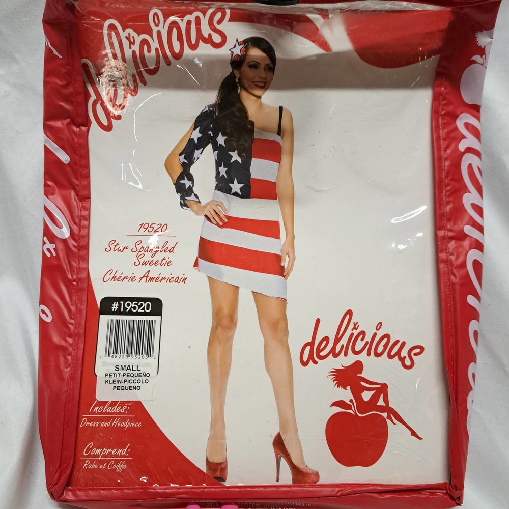 Delicious Star Spangled Sweetie RedWhiteBlue Flag Dress Halloween Costume Parade